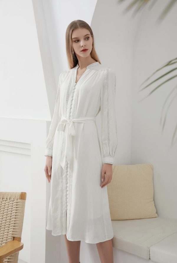 Eden Cupro Dress White