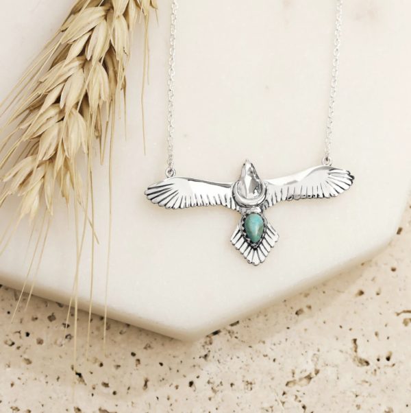 Moons Eagle Turquoise Necklace